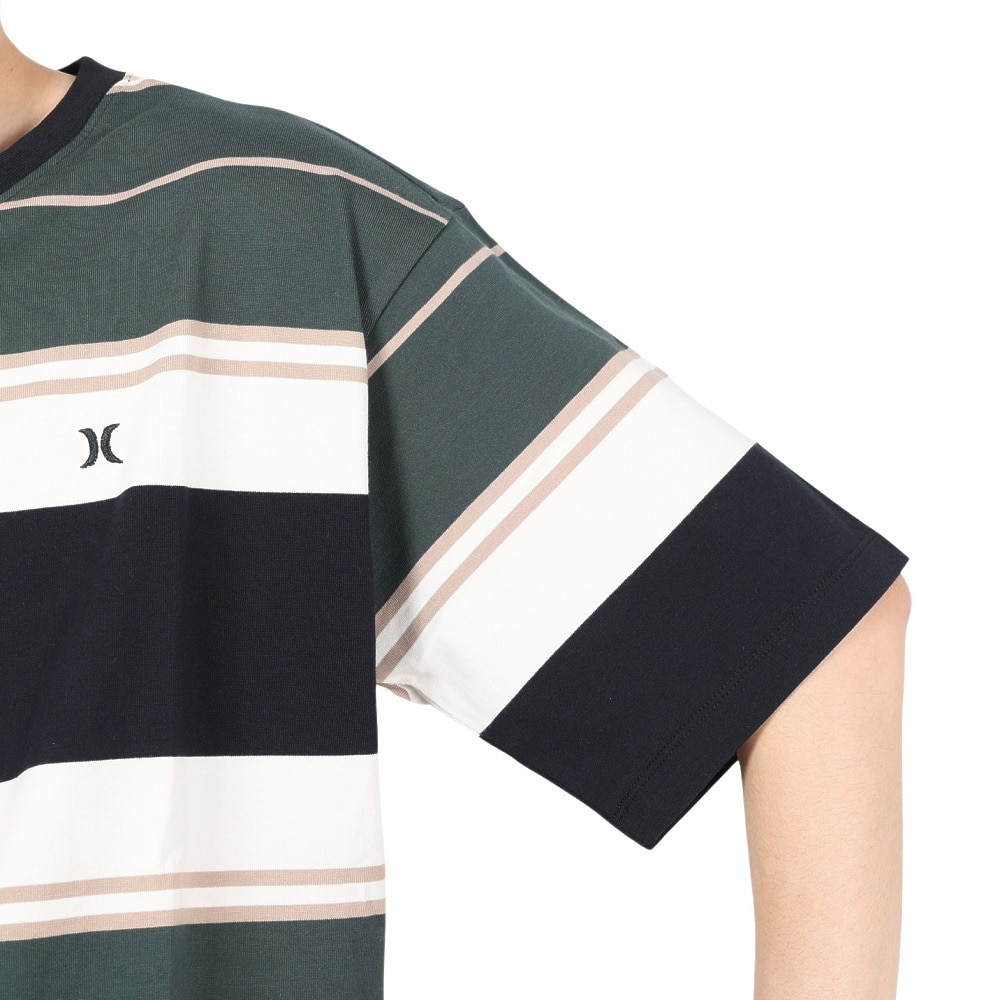 ハーレー（HURLEY）（メンズ）OVRSZ BORDER 半袖Tシャツ MSS2310023-BLK