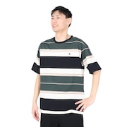 ハーレー（HURLEY）（メンズ）OVRSZ BORDER 半袖Tシャツ MSS2310023-BLK