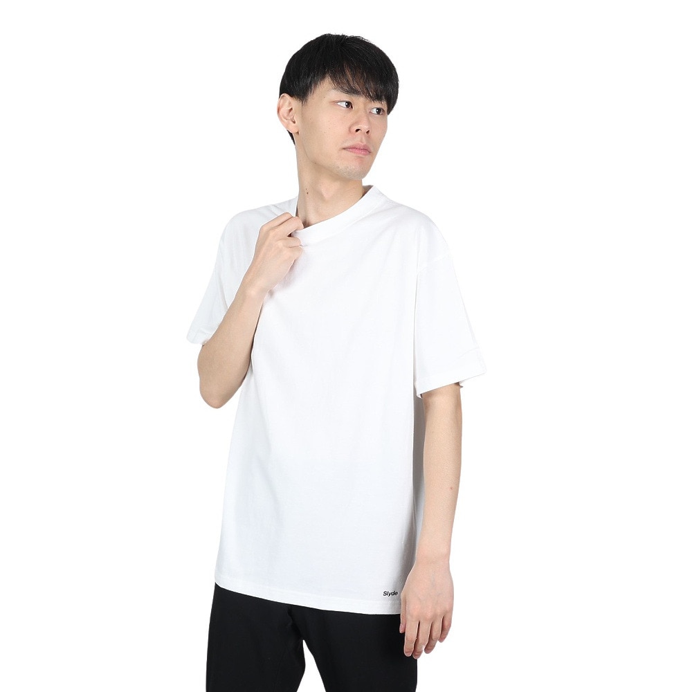 スライド（SLYDE）（メンズ）半袖Tシャツ メンズ クルーネック SL2023SSM-APP010WHT