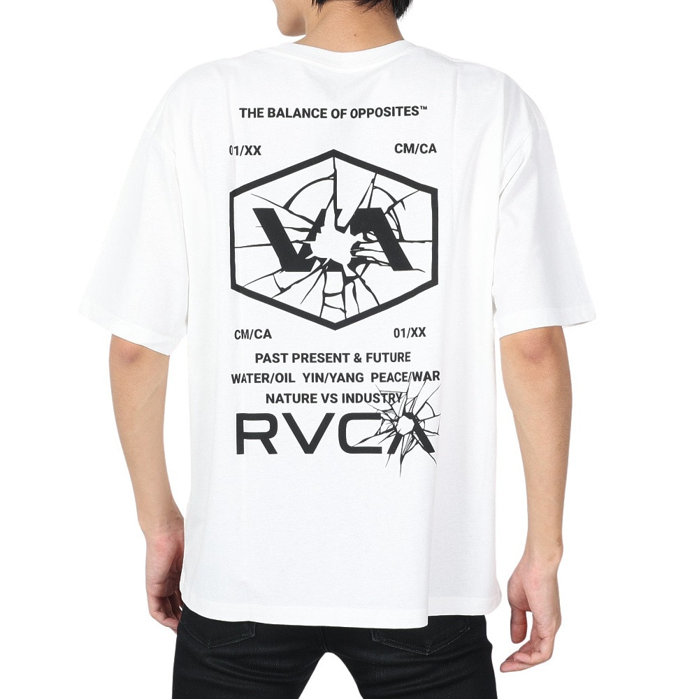 ルーカ（RVCA）（メンズ）半袖Tシャツ メンズ T ON HI VIS BLANK  BD041271 WHT