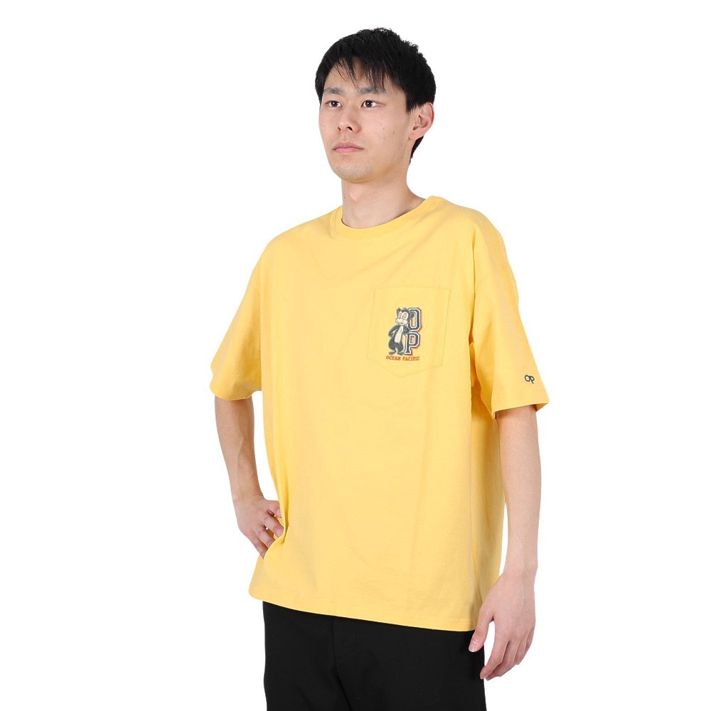 オーシャンパシフィック（Ocean Pacific）（メンズ）モンキー ポケット付半袖Tシャツ 514501YEL
