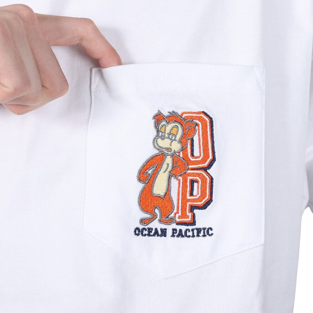 オーシャンパシフィック（Ocean Pacific）（メンズ）モンキー ポケット付半袖Tシャツ 514501WHT
