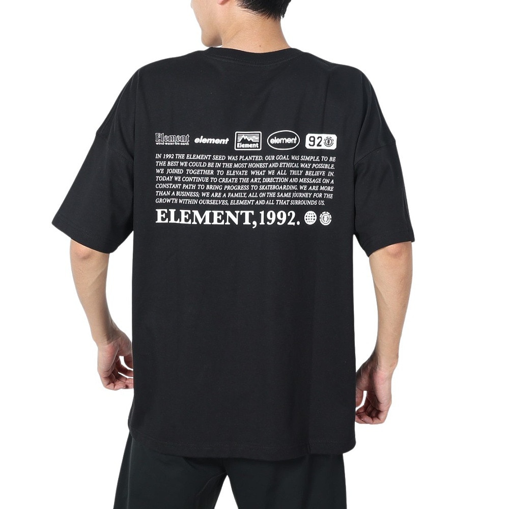 エレメント（ELEMENT）（メンズ）EQUIPMENT ショートスリーブ Tシャツ BE021224 FBK