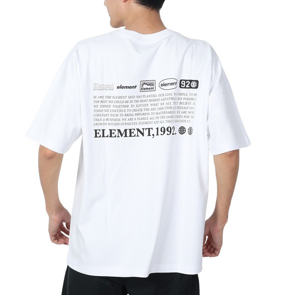 エレメント（ELEMENT）（メンズ）EQUIPMENT ショートスリーブ Tシャツ BE021224 WHT