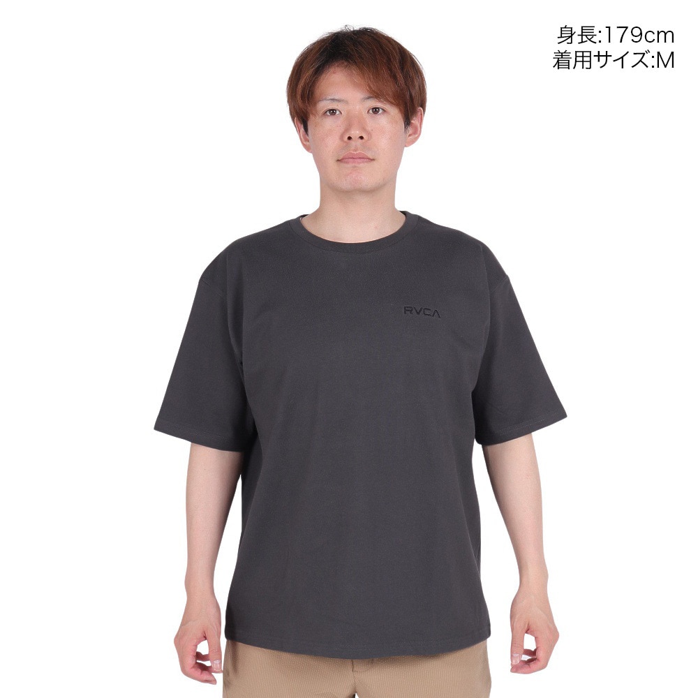 ルーカ（RVCA）（メンズ）tシャツ 半袖 グレー THRASHED BOX 半袖Tシャツ BE041224 PTK