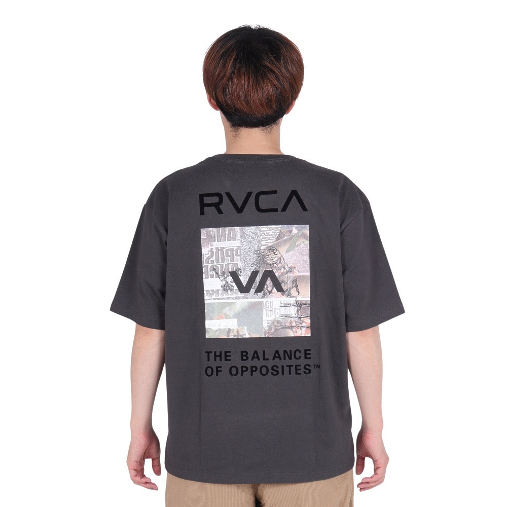 ルーカ（RVCA）（メンズ）tシャツ 半袖 グレー THRASHED BOX 半袖Tシャツ BE041224 PTK
