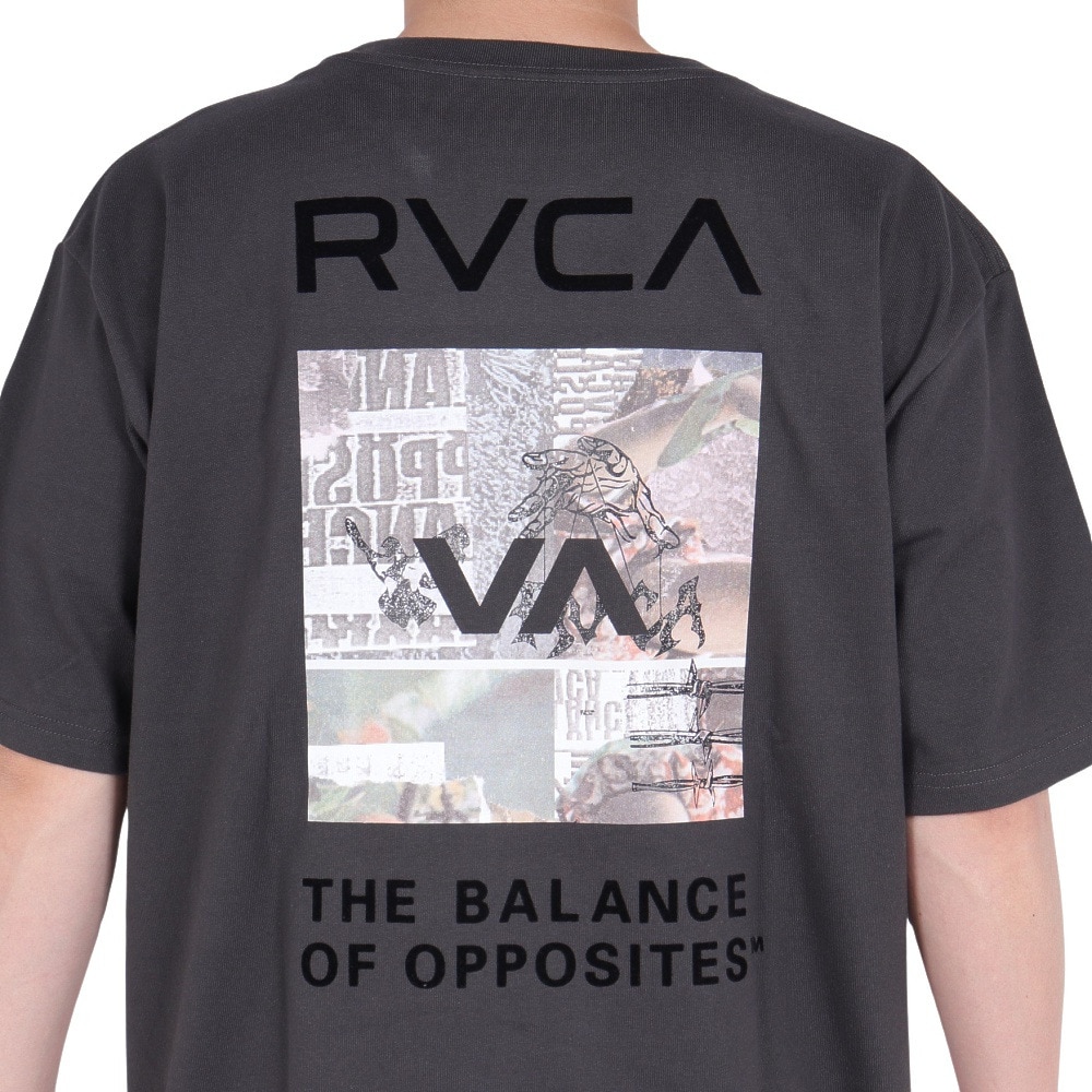 ルーカ（RVCA）（メンズ）tシャツ 半袖 グレー THRASHED BOX 半袖Tシャツ BE041224 PTK