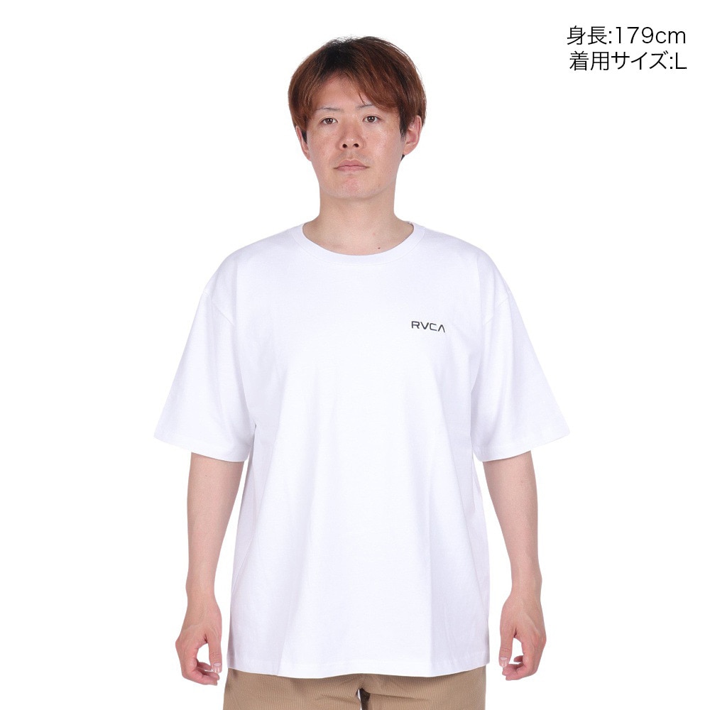 ルーカ（RVCA）（メンズ）tシャツ 半袖 ホワイト THRASHED BOX 半袖Tシャツ BE041224 WHT