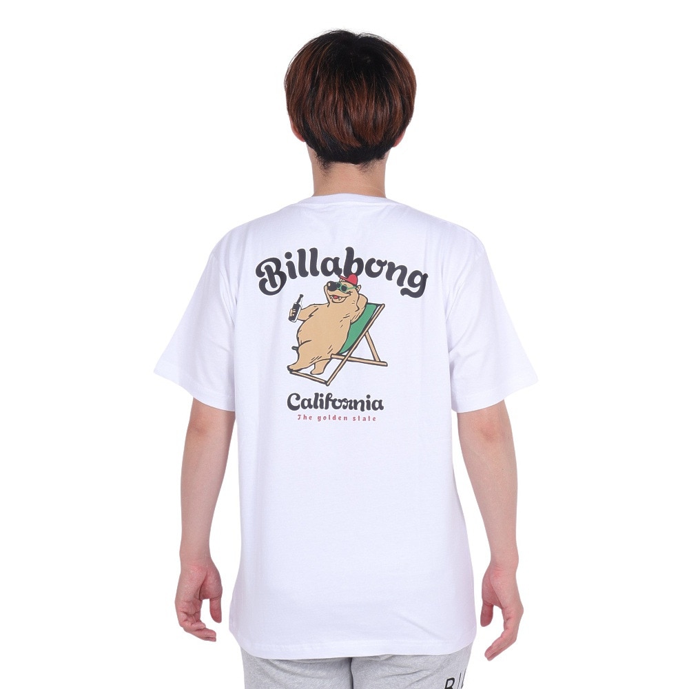 ビラボン（BILLABONG）（メンズ）CALI BEAR クルーネックTシャツ BE011223 WHT