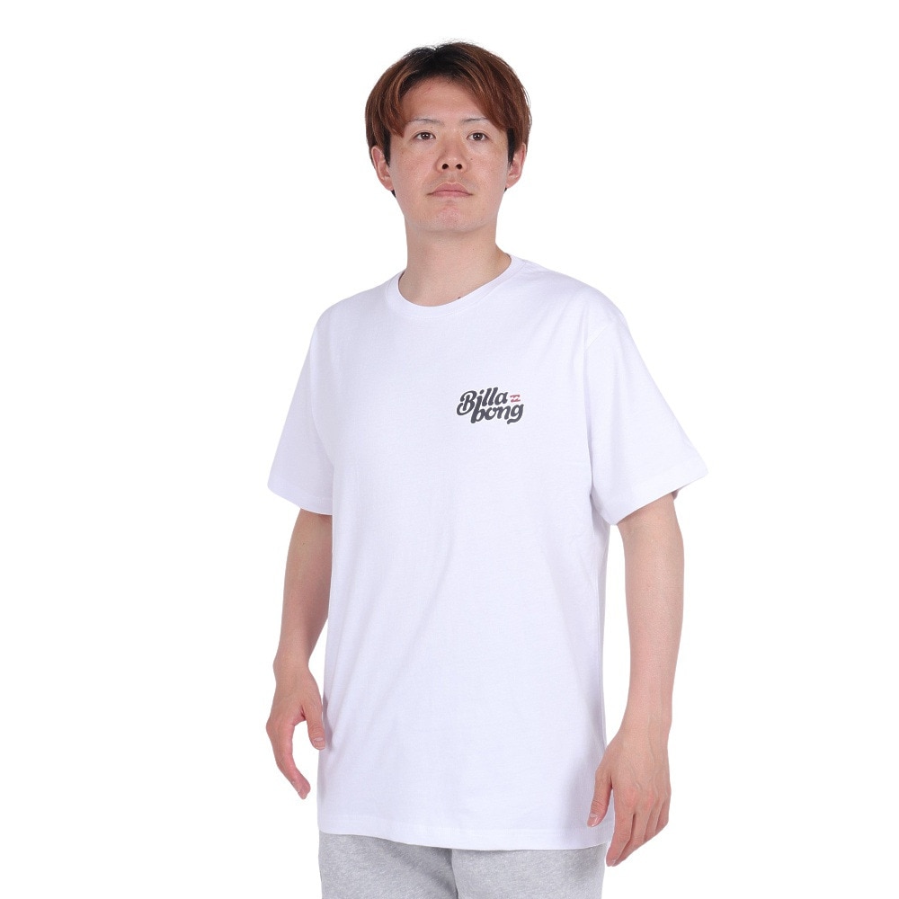 ビラボン（BILLABONG）（メンズ）CALI BEAR クルーネックTシャツ BE011223 WHT