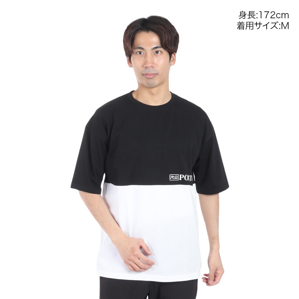 ライズ（RYZ）（メンズ）50/50 半袖Tシャツ RZ10CD24SS0015 BK/WT