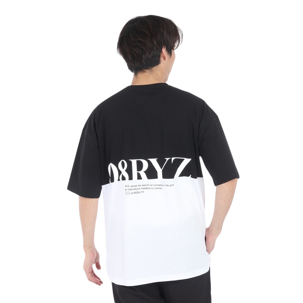 ライズ（RYZ）（メンズ）50/50 半袖Tシャツ RZ10CD24SS0015 BK/WT