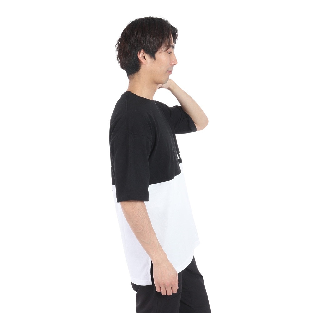 ライズ（RYZ）（メンズ）50/50 半袖Tシャツ RZ10CD24SS0015 BK/WT