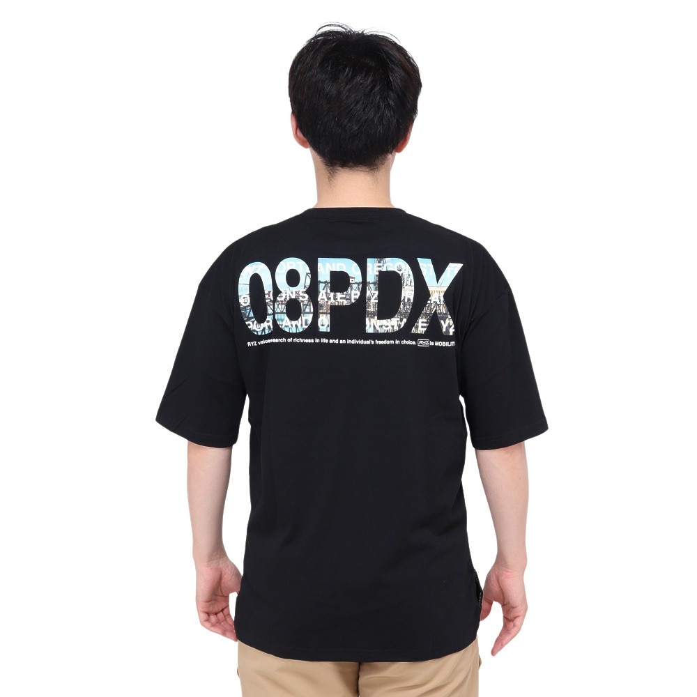 ライズ（RYZ）（メンズ）BACK PDX 半袖Tシャツ RZ10CD24SS0018 BLK
