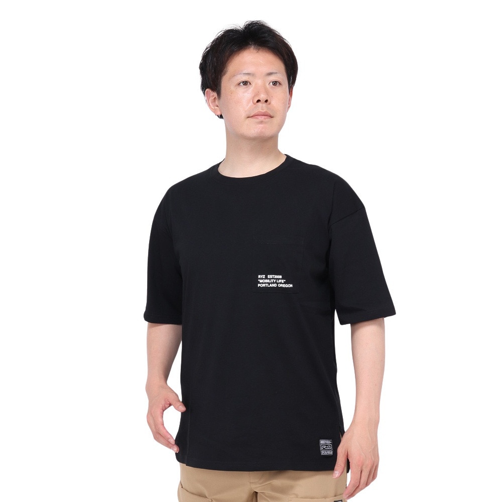 ライズ（RYZ）（メンズ）BACK PDX 半袖Tシャツ RZ10CD24SS0018 BLK