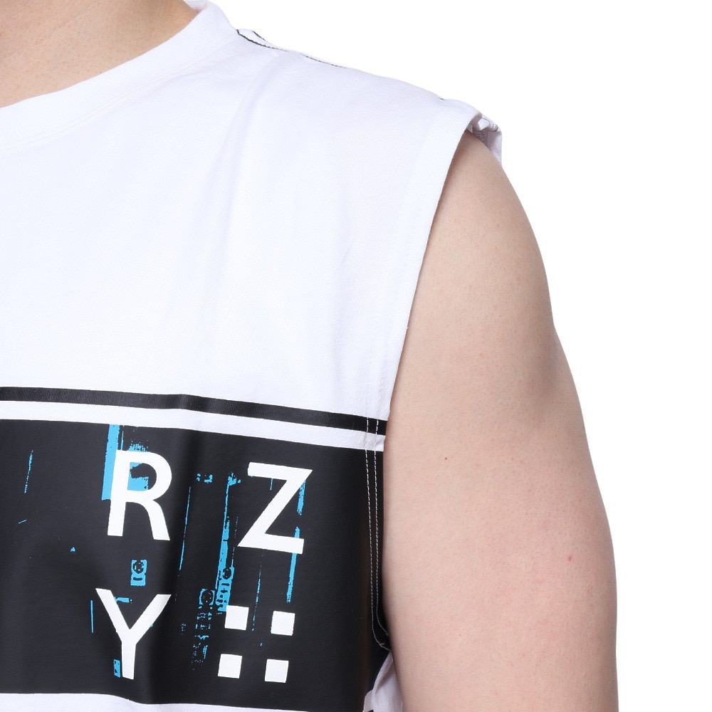 ライズ（RYZ）（メンズ）BAR PHOTO ノースリーブ シャツ RZ10CD24SS0024 WHT
