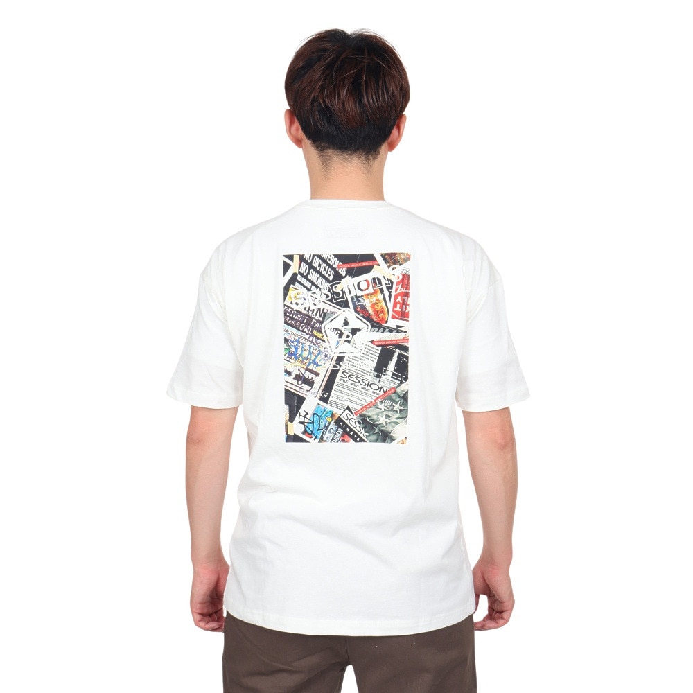 セッションズ（SESSIONS）（メンズ）SCRAP プリントTシャツ 247202 WHT