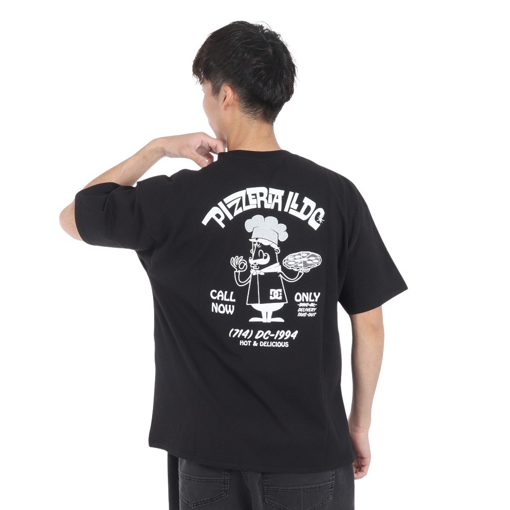 ディーシーシューズ（DC SHOES）（メンズ）24 PIZZA 半袖Tシャツ 24SUDST242030YBLK
