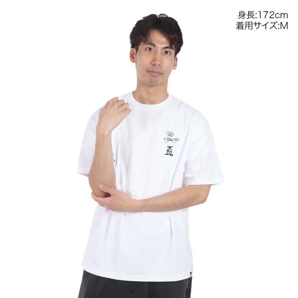 ディーシーシューズ（DC SHOES）（メンズ）24 PIZZA 半袖Tシャツ 24SUDST242030YWHT