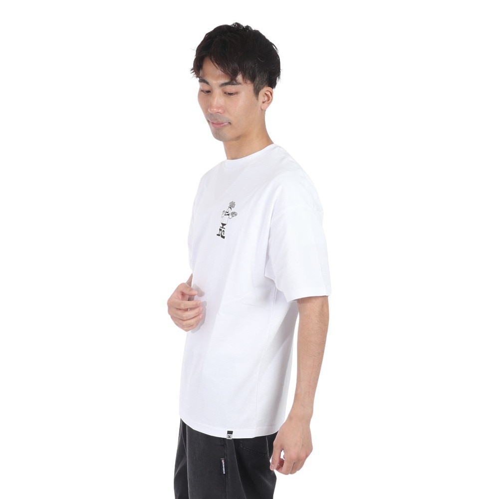 ディーシーシューズ（DC SHOES）（メンズ）24 PIZZA 半袖Tシャツ 24SUDST242030YWHT