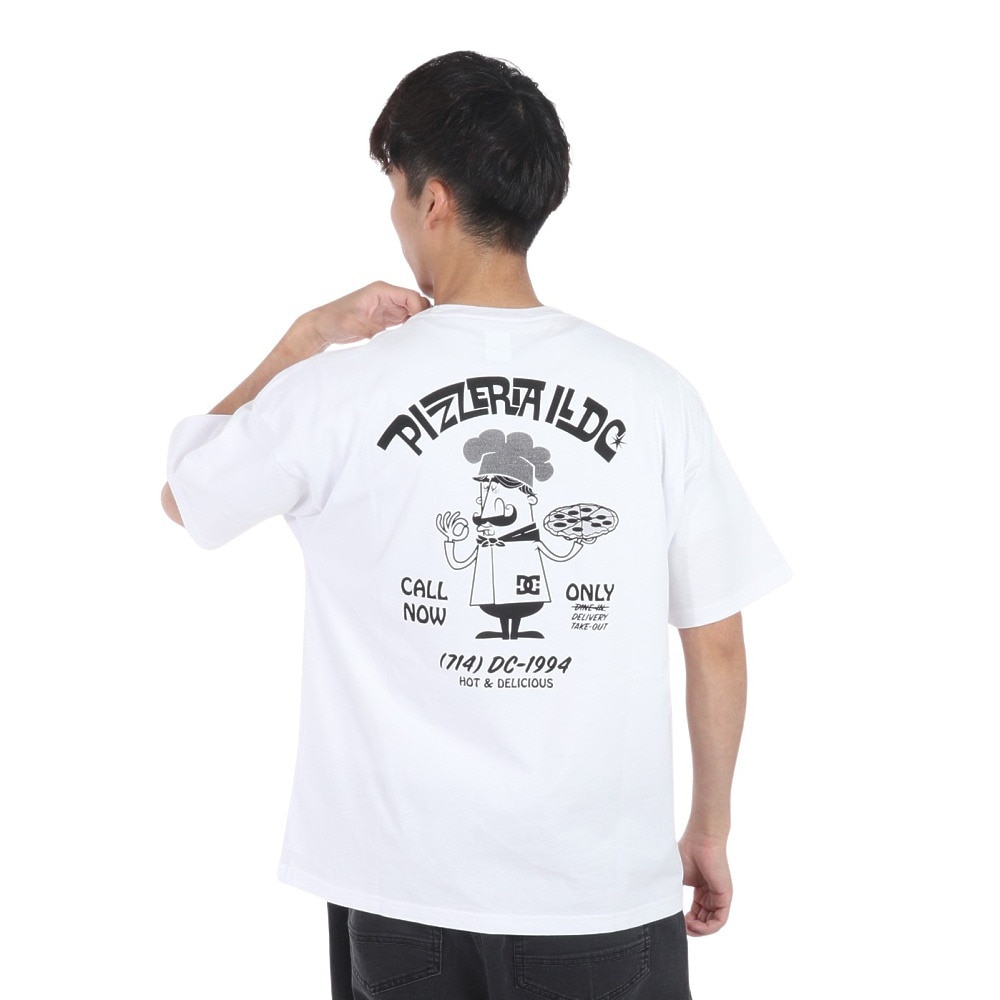ディーシーシューズ（DC SHOES）（メンズ）24 PIZZA 半袖Tシャツ 24SUDST242030YWHT