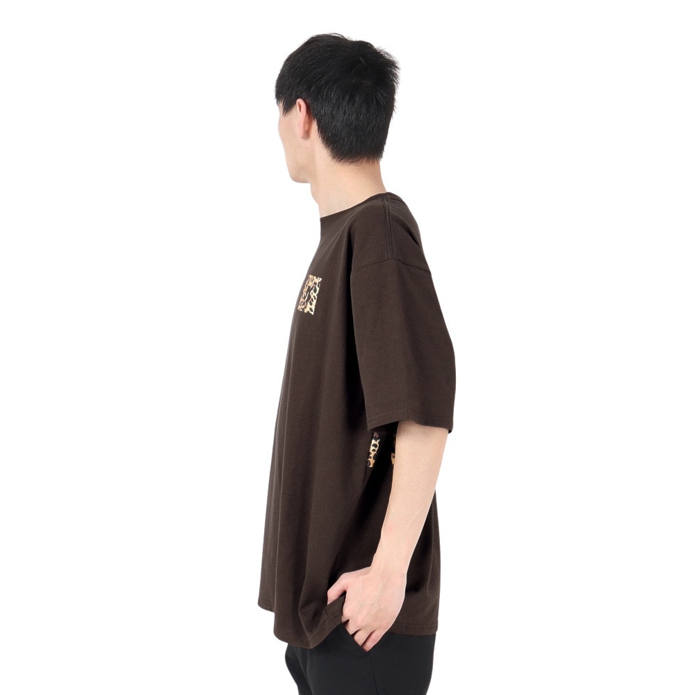 ハーレー（HURLEY）（メンズ）オーバーサイズド レオパード ビッグ ロゴ半袖Tシャツ MSS2411023-CFB