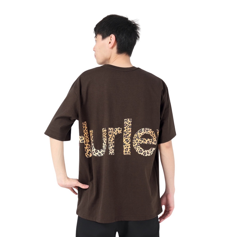 ハーレー（HURLEY）（メンズ）オーバーサイズド レオパード ビッグ ロゴ半袖Tシャツ MSS2411023-CFB