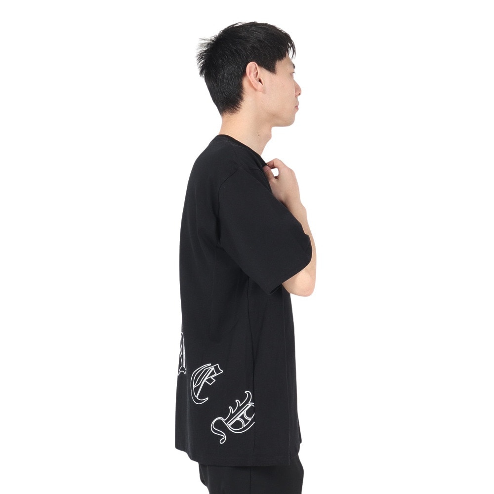 ハーレー（HURLEY）（メンズ）オーバーサイズド オールド イングリッシュ ロゴ半袖Tシャツ MSS2411024-BLK