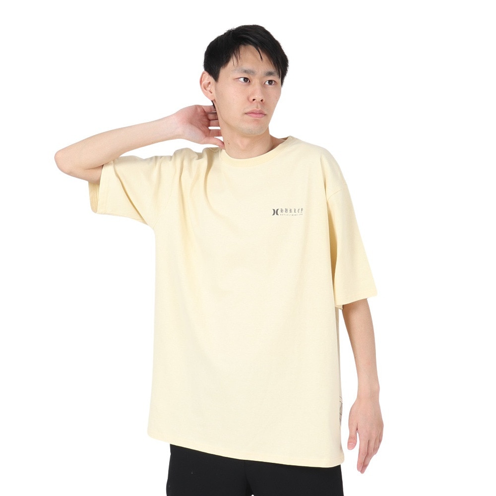 ハーレー（HURLEY）（メンズ）オーバーサイズド オールド イングリッシュ ロゴ半袖Tシャツ MSS2411024-CRM