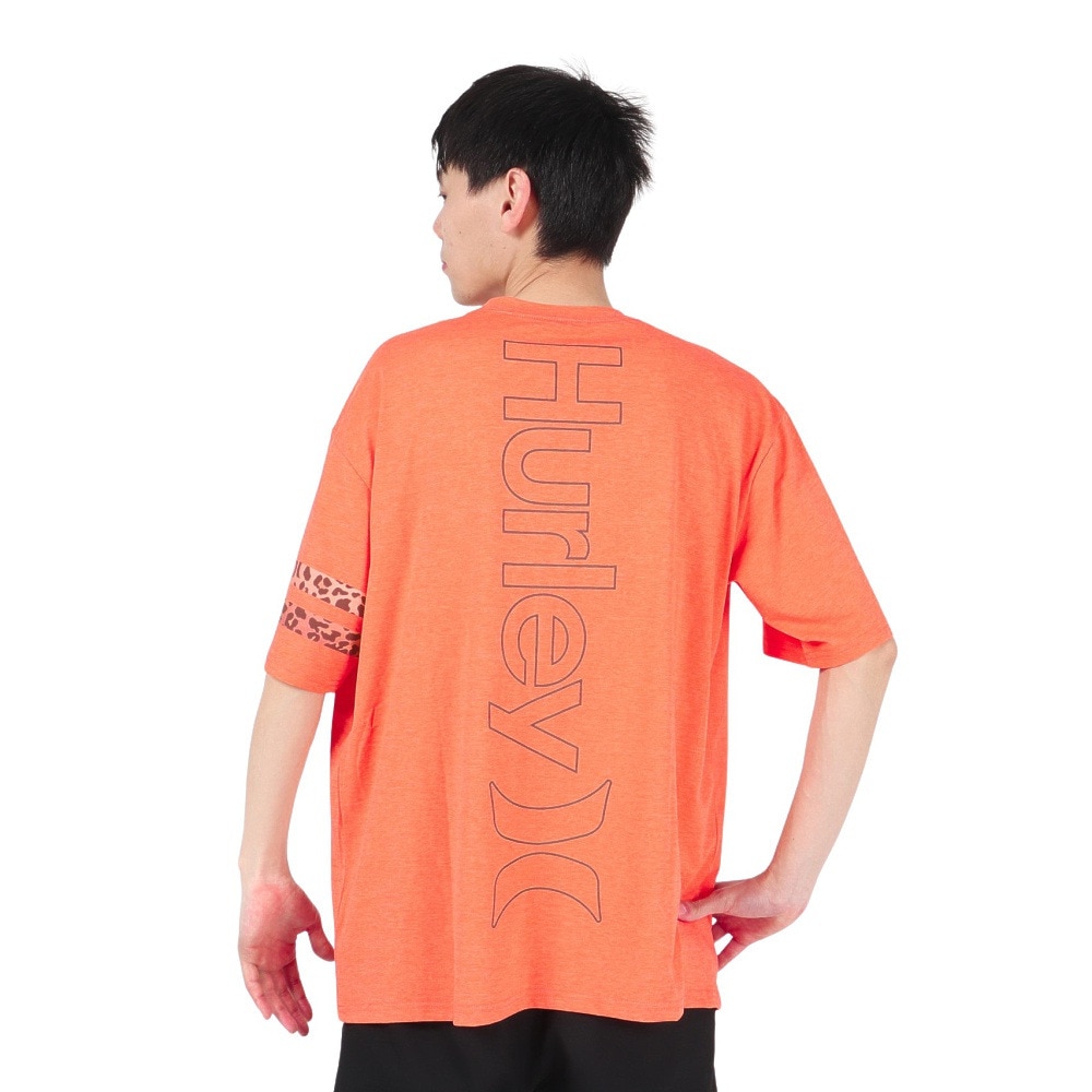 ハーレー（HURLEY）（メンズ）ラッシュガード ファントム オーバーサイズド レオパード ブロック パーティー半袖Tシャツ MUT2411002-CML