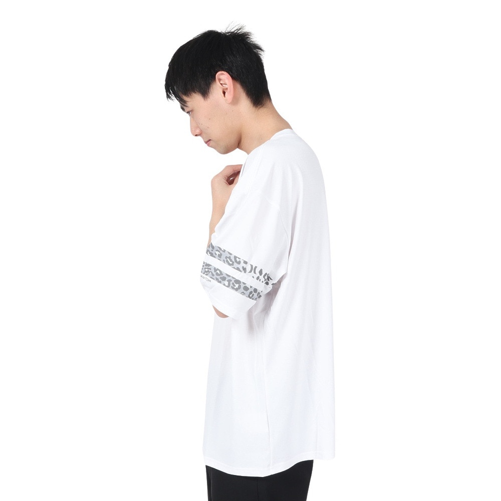 ハーレー（HURLEY）（メンズ）ラッシュガード ファントム オーバーサイズド レオパード ブロック パーティー半袖Tシャツ MUT2411002-WHT
