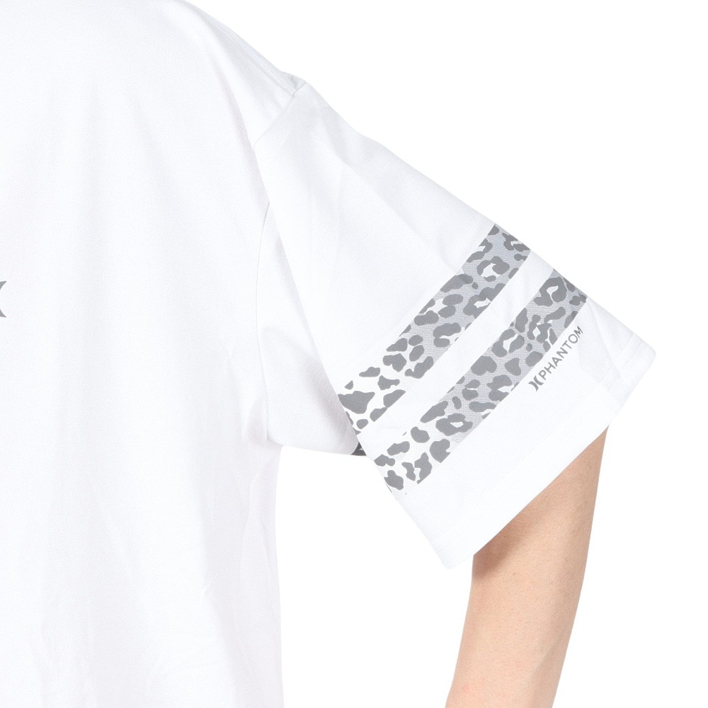 ハーレー（HURLEY）（メンズ）ラッシュガード ファントム オーバーサイズド レオパード ブロック パーティー半袖Tシャツ MUT2411002-WHT