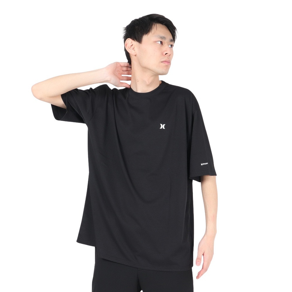 ハーレー（HURLEY）（メンズ）ラッシュガード ファントム オーバーサイズド クルーネック半袖Tシャツ MUT2411003-BLK