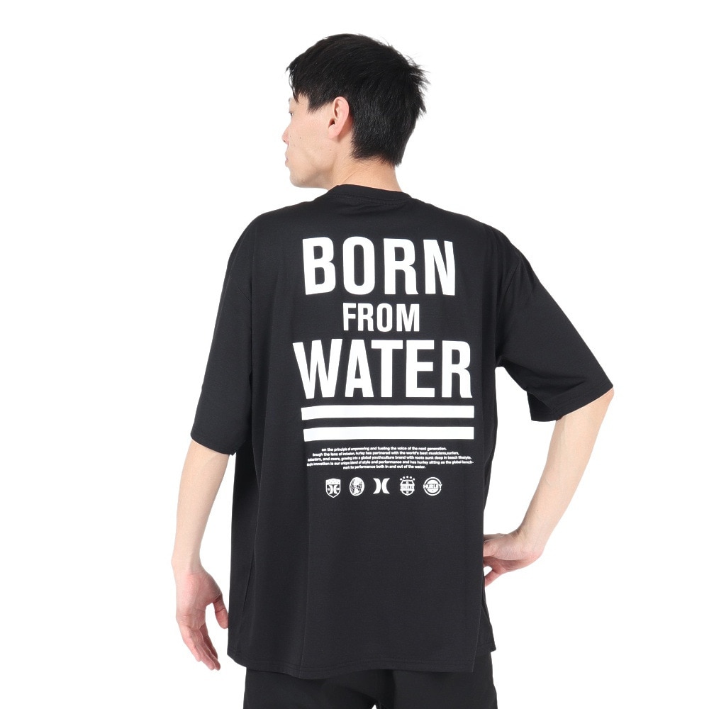 ハーレー（HURLEY）（メンズ）ラッシュガード ファントム オーバーサイズド クルーネック半袖Tシャツ MUT2411003-BLK