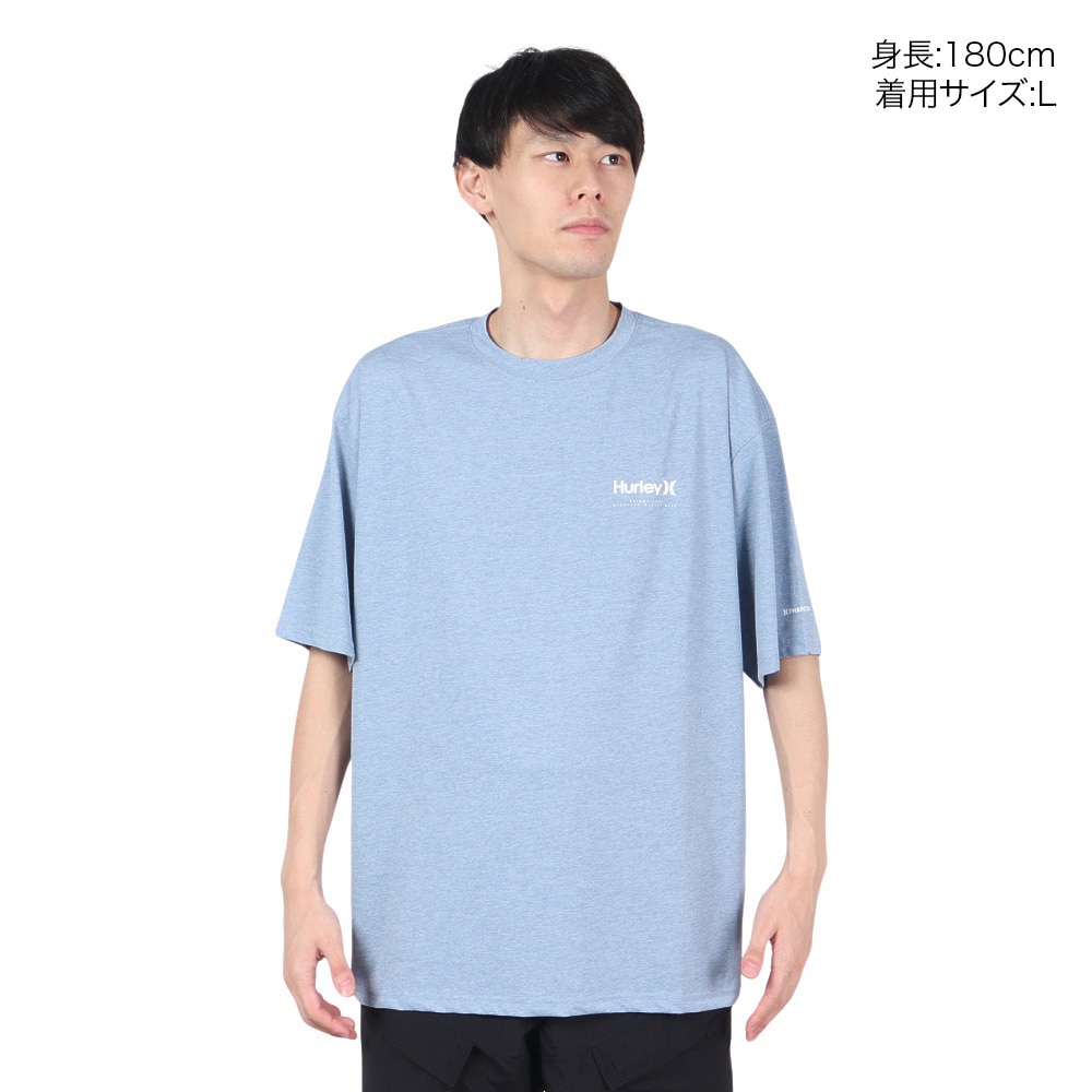 ハーレー（HURLEY）（メンズ）ラッシュガード ファントム オーバーサイズド ウェイブズ ショートスリーブ Tシャツ 水陸両用 MUT2411004-DBLE
