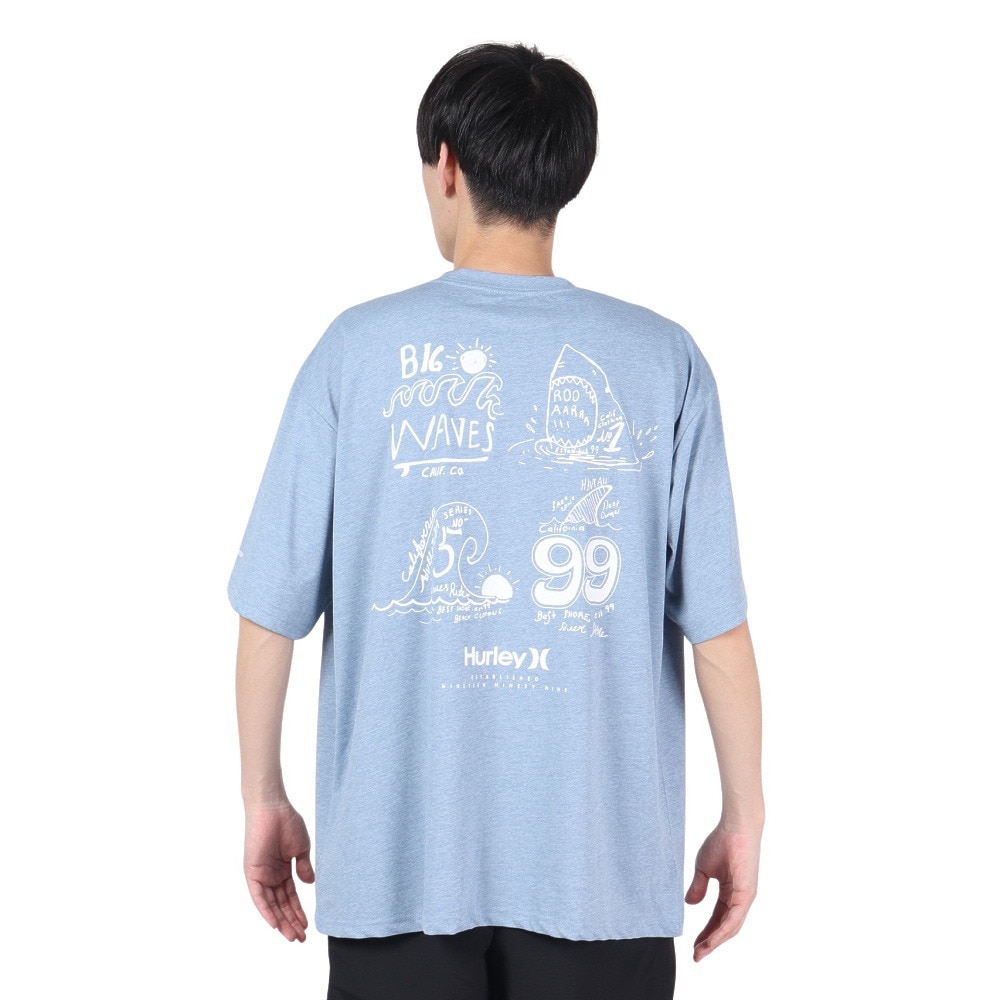 ハーレー（HURLEY）（メンズ）ラッシュガード ファントム オーバーサイズド ウェイブズ ショートスリーブ Tシャツ 水陸両用 MUT2411004-DBLE