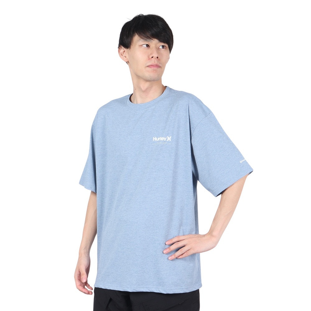 ハーレー（HURLEY）（メンズ）ラッシュガード ファントム オーバーサイズド ウェイブズ ショートスリーブ Tシャツ 水陸両用 MUT2411004-DBLE