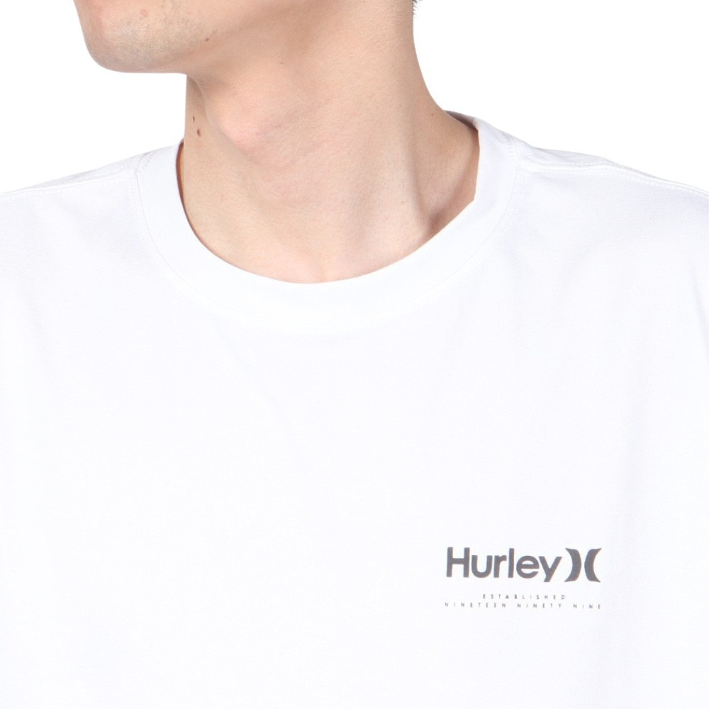 ハーレー（HURLEY）（メンズ）ラッシュガード ファントム オーバーサイズド ウェイブズ ショートスリーブ Tシャツ 水陸両用 MUT2411004-WHT