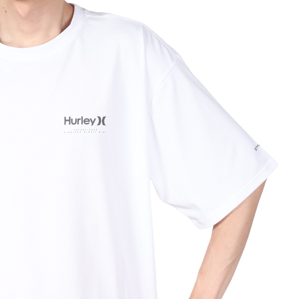 ハーレー（HURLEY）（メンズ）ラッシュガード ファントム オーバーサイズド ウェイブズ ショートスリーブ Tシャツ 水陸両用 MUT2411004-WHT