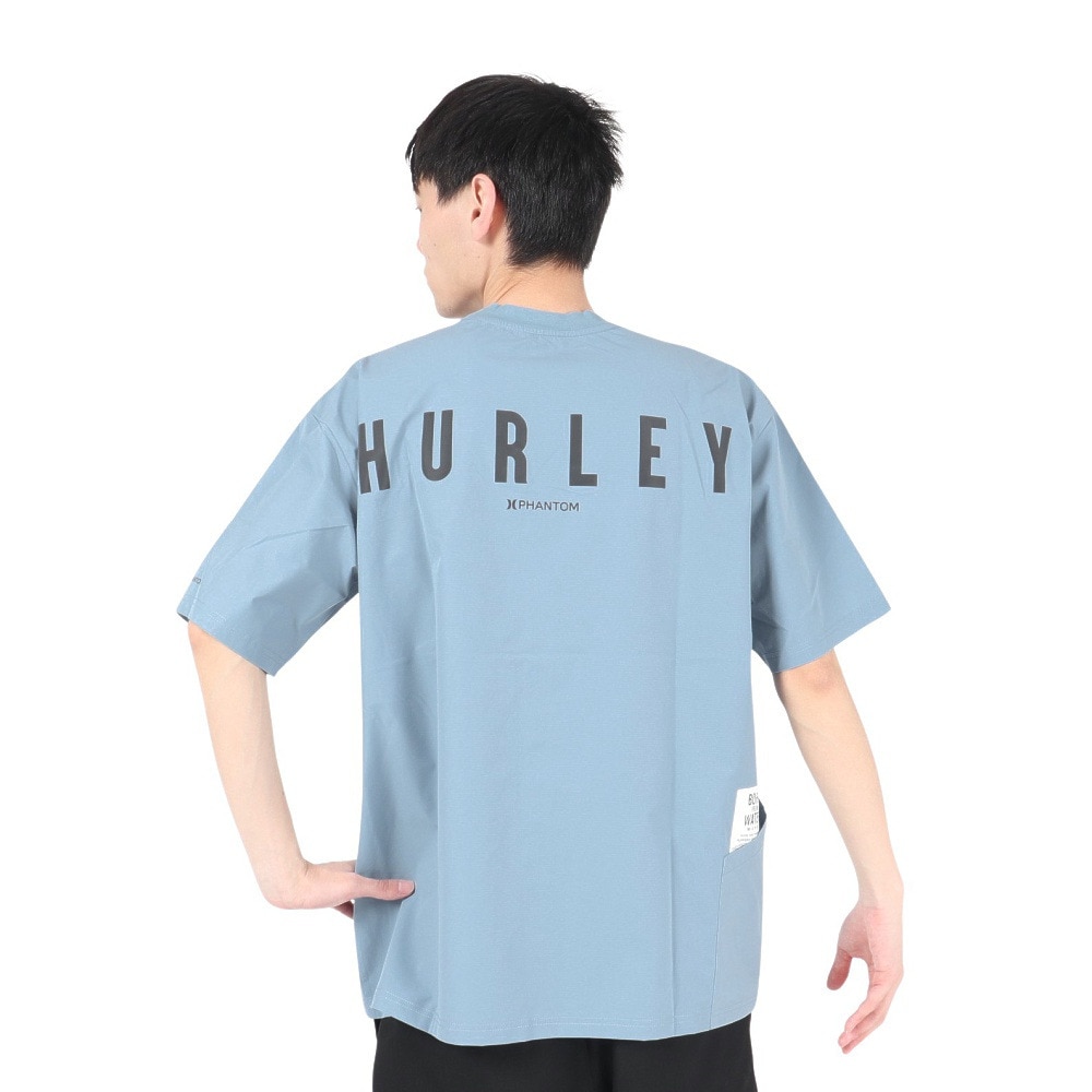 ハーレー（HURLEY）（メンズ）ラッシュガード ファントム ウーブン オーバーサイズド アイコン半袖Tシャツ MUT2411010-DBLE