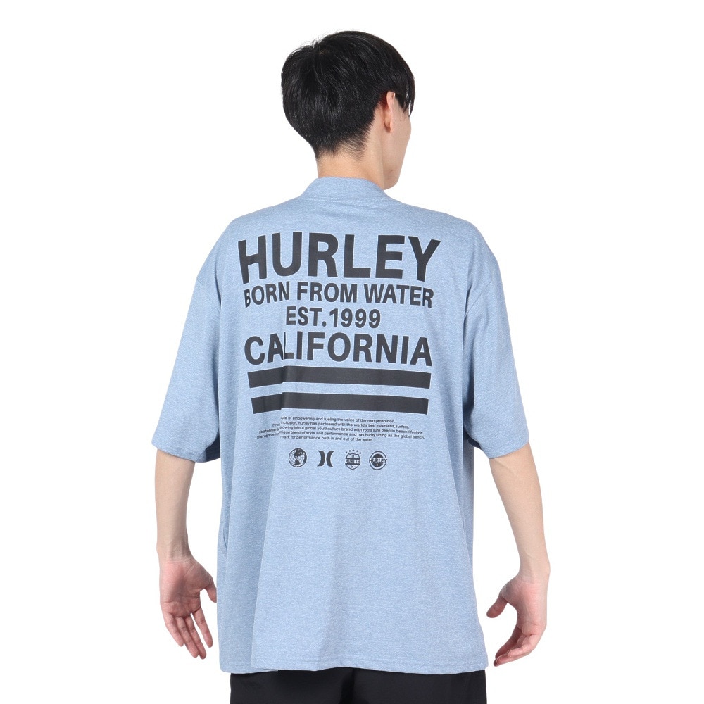 ハーレー（HURLEY）（メンズ）ラッシュガード ファントム オーバーサイズド カル モック ショートスリーブ Tシャツ 水陸両用 MUT2411030-DBLE
