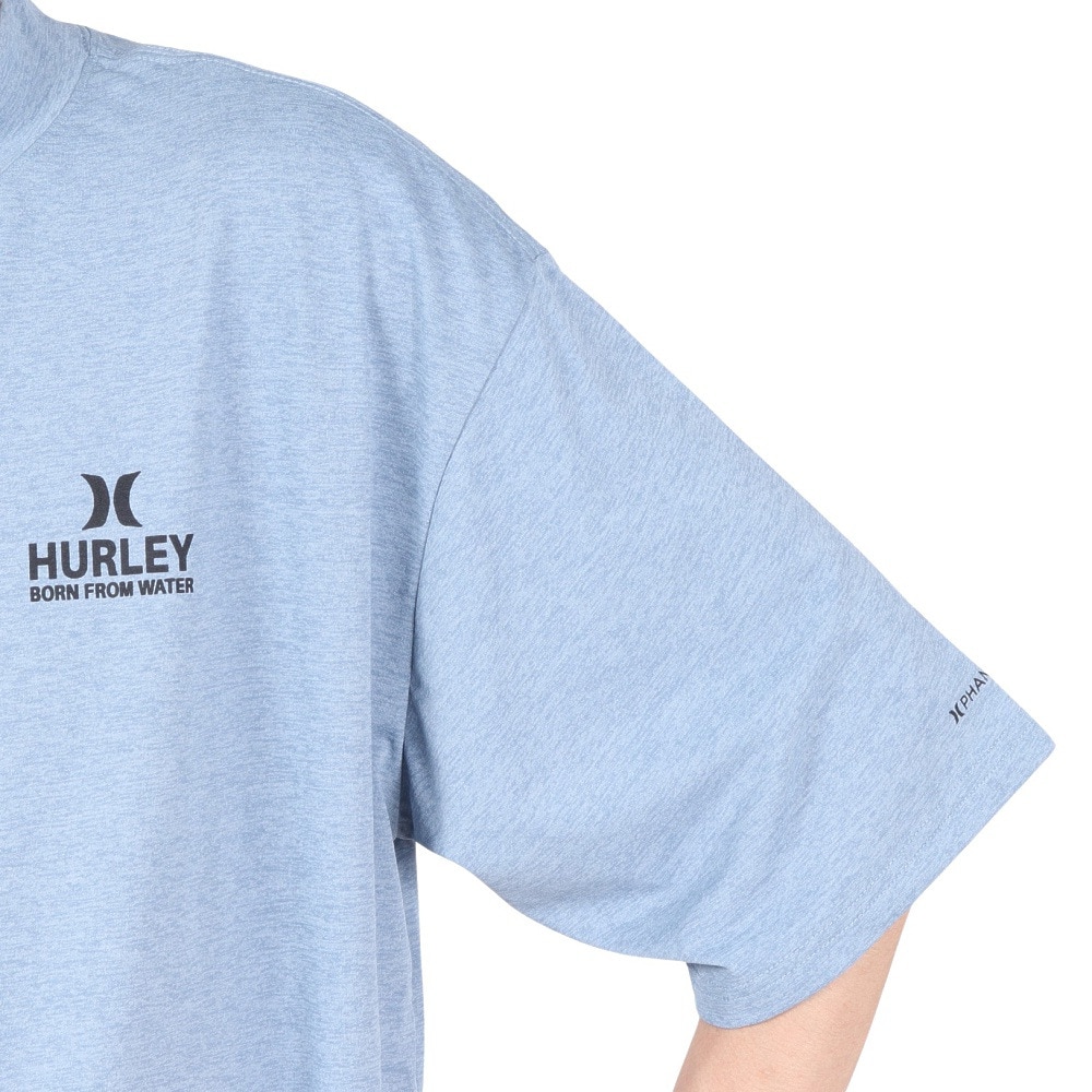 ハーレー（HURLEY）（メンズ）ラッシュガード ファントム オーバーサイズド カル モック ショートスリーブ Tシャツ 水陸両用 MUT2411030-DBLE