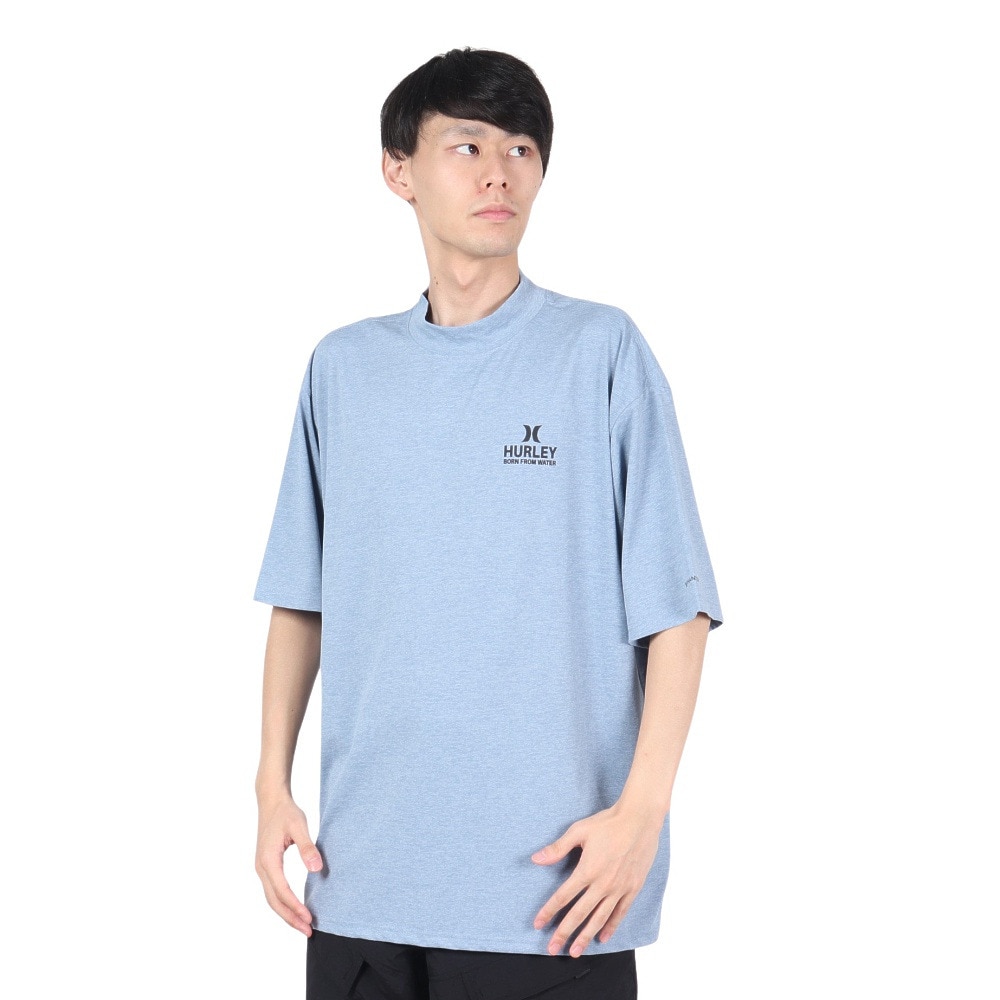 ハーレー（HURLEY）（メンズ）ラッシュガード ファントム オーバーサイズド カル モック ショートスリーブ Tシャツ 水陸両用 MUT2411030-DBLE