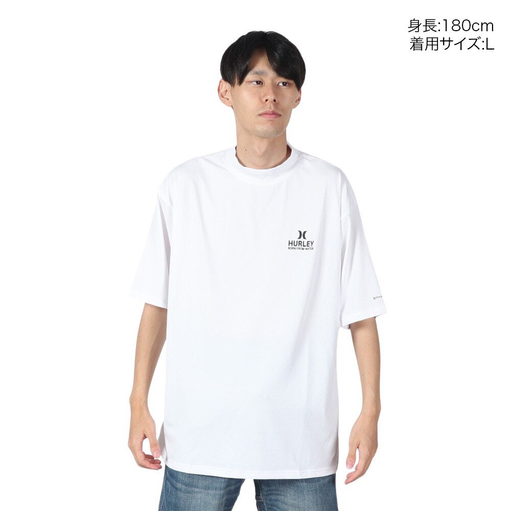 ハーレー（HURLEY）（メンズ）ファントム オーバーサイズド カル モックネック ショートスリーブ Tシャツ 水陸両用 MUT2411030-WHT