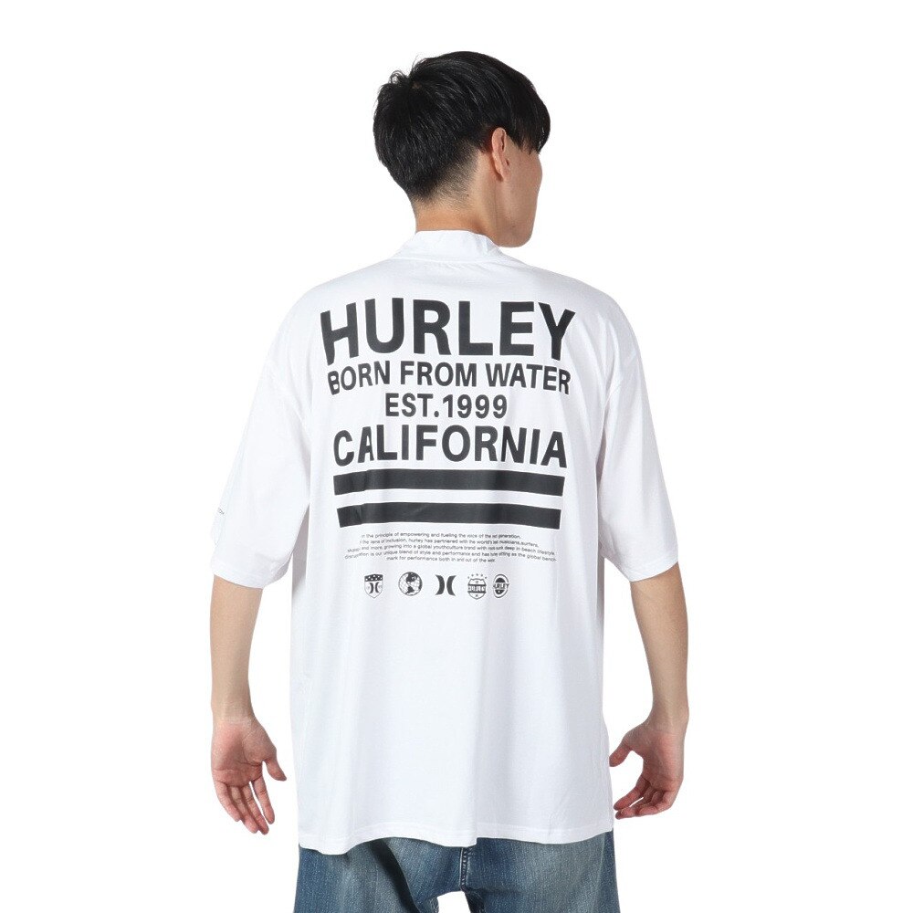 ハーレー（HURLEY）（メンズ）ファントム オーバーサイズド カル モックネック ショートスリーブ Tシャツ 水陸両用 MUT2411030-WHT