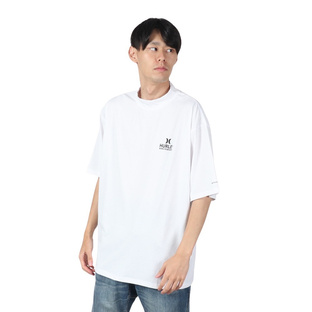 ハーレー（HURLEY）（メンズ）ファントム オーバーサイズド カル モックネック ショートスリーブ Tシャツ 水陸両用 MUT2411030-WHT