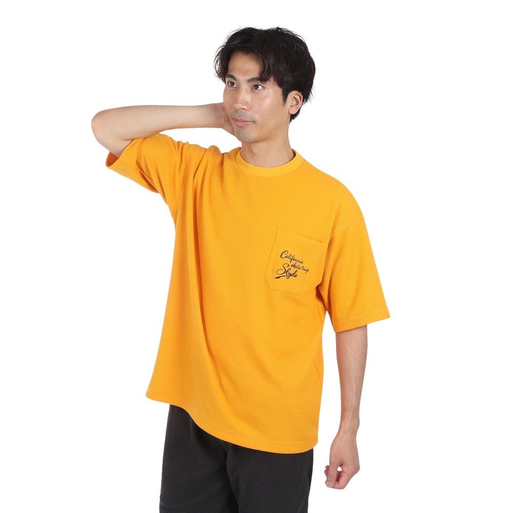 スライド（SLYDE）（メンズ）California ポケット付き半袖Tシャツ SL24SSM-APP012-ORG