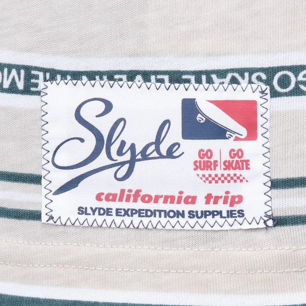 スライド（SLYDE）（メンズ）半袖 ストライプ Tシャツ SL24SSM-APP014-BEG