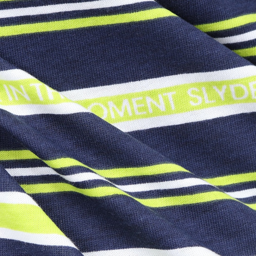 スライド（SLYDE）（メンズ）半袖 ストライプ Tシャツ SL24SSM-APP014-NVY