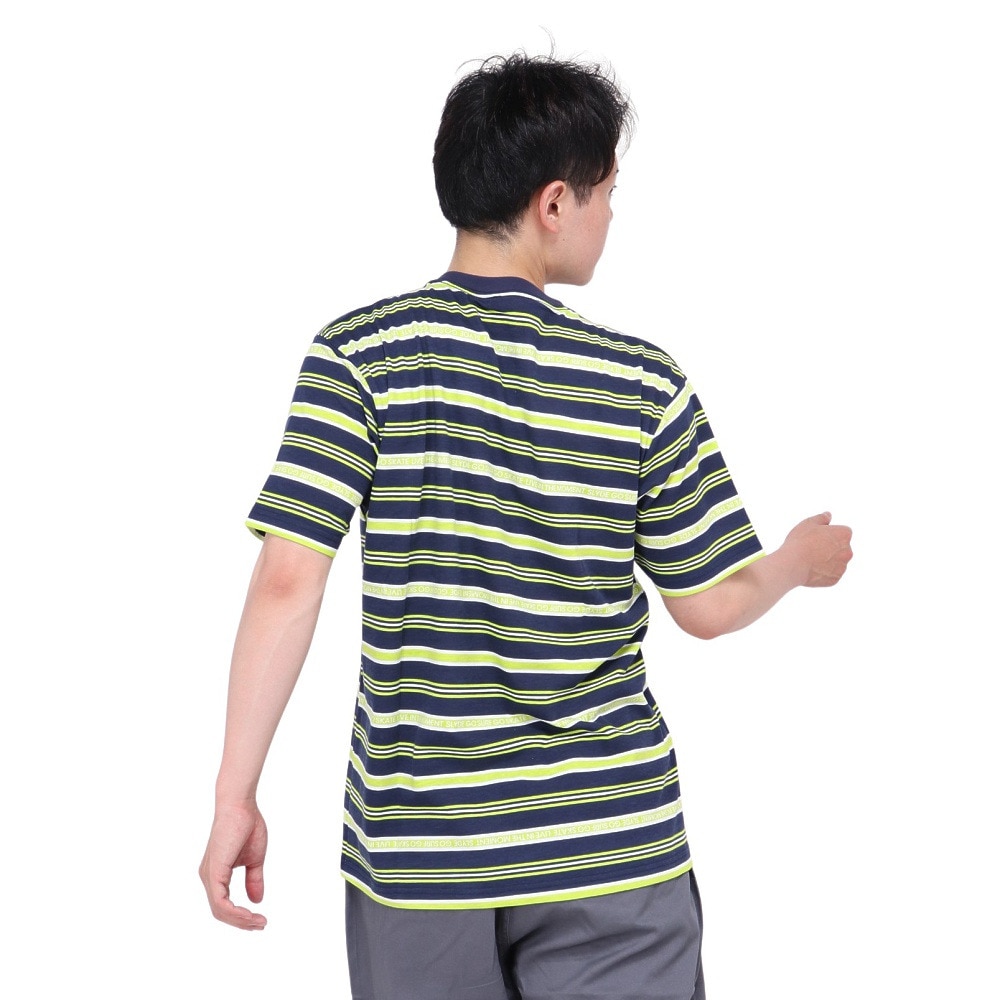 スライド（SLYDE）（メンズ）半袖 ストライプ Tシャツ SL24SSM-APP014-NVY